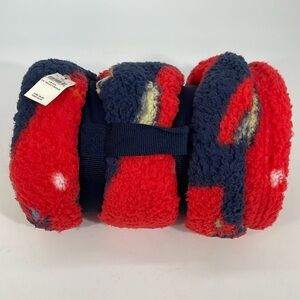 NWT Aerie Smiley Face Sherpa Blanket 50” x 60”